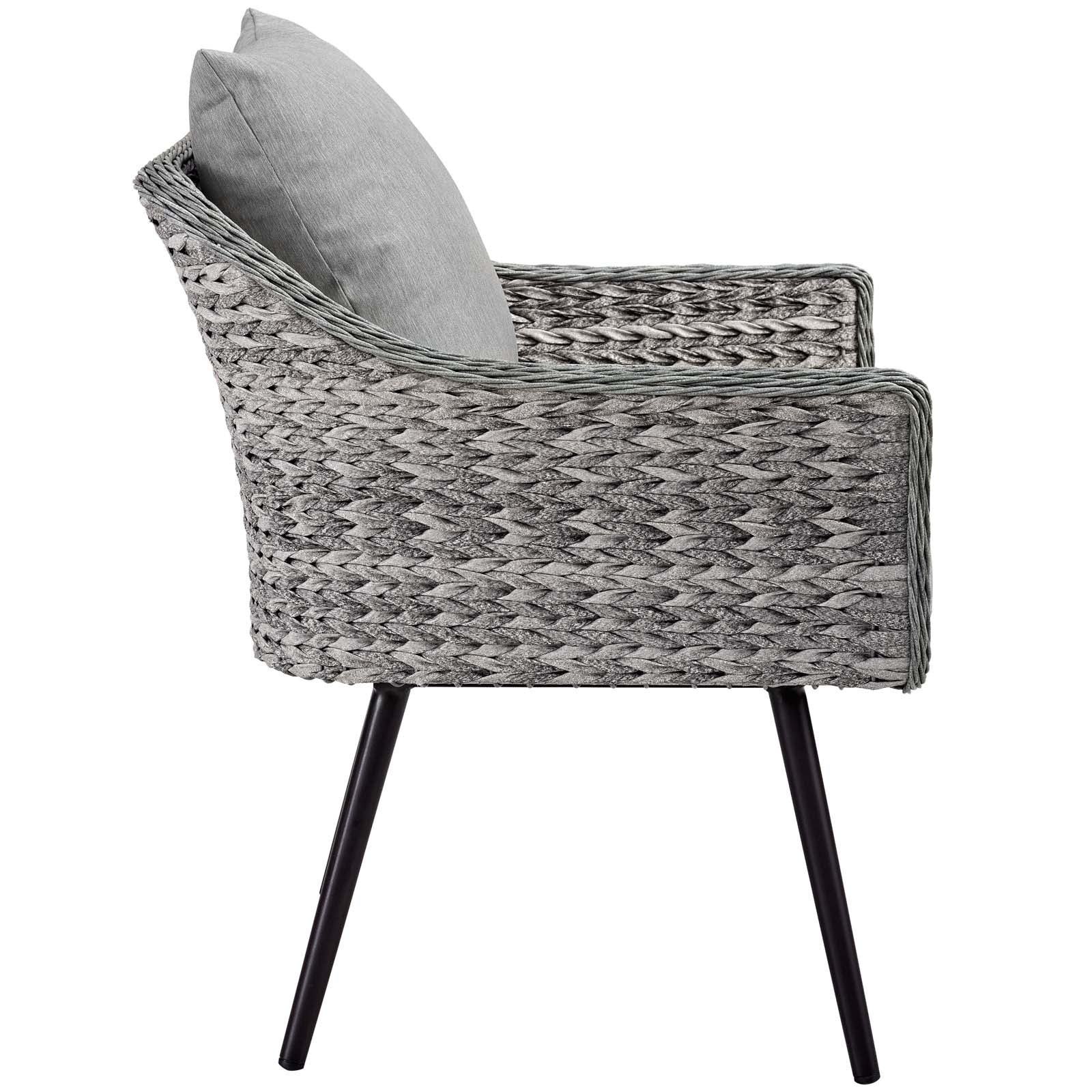 Endeavor 2 Piece Outdoor Patio Wicker Rattan Loveseat and Armchair Set by Modway