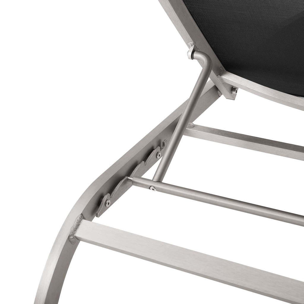 Savannah Mesh Chaise Outdoor Patio Aluminum Lounge Chair by Modway