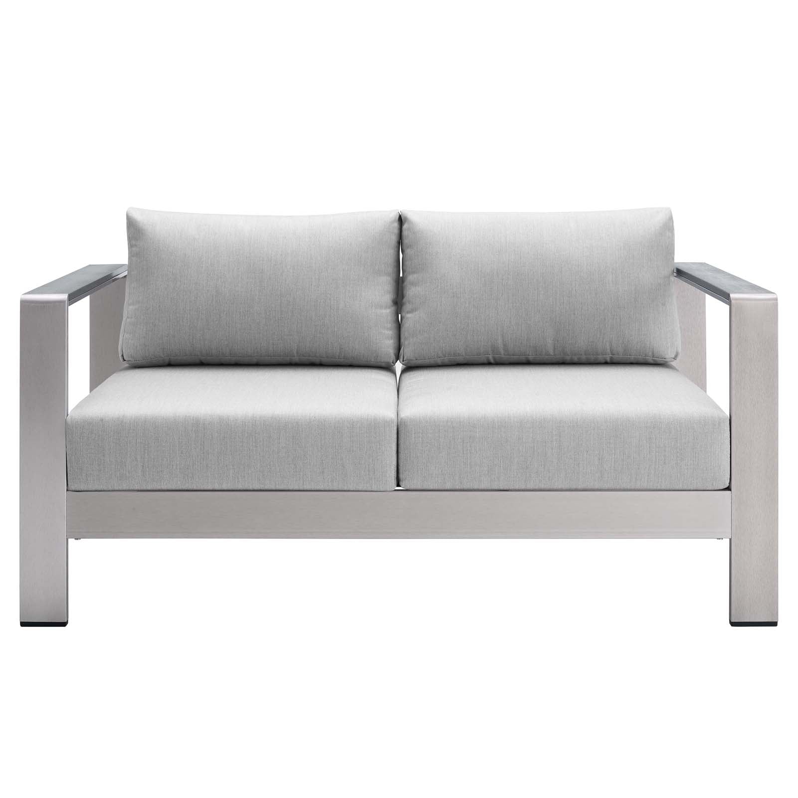Shore Sunbrella¨ Fabric Aluminum Outdoor Patio Loveseat by Modway