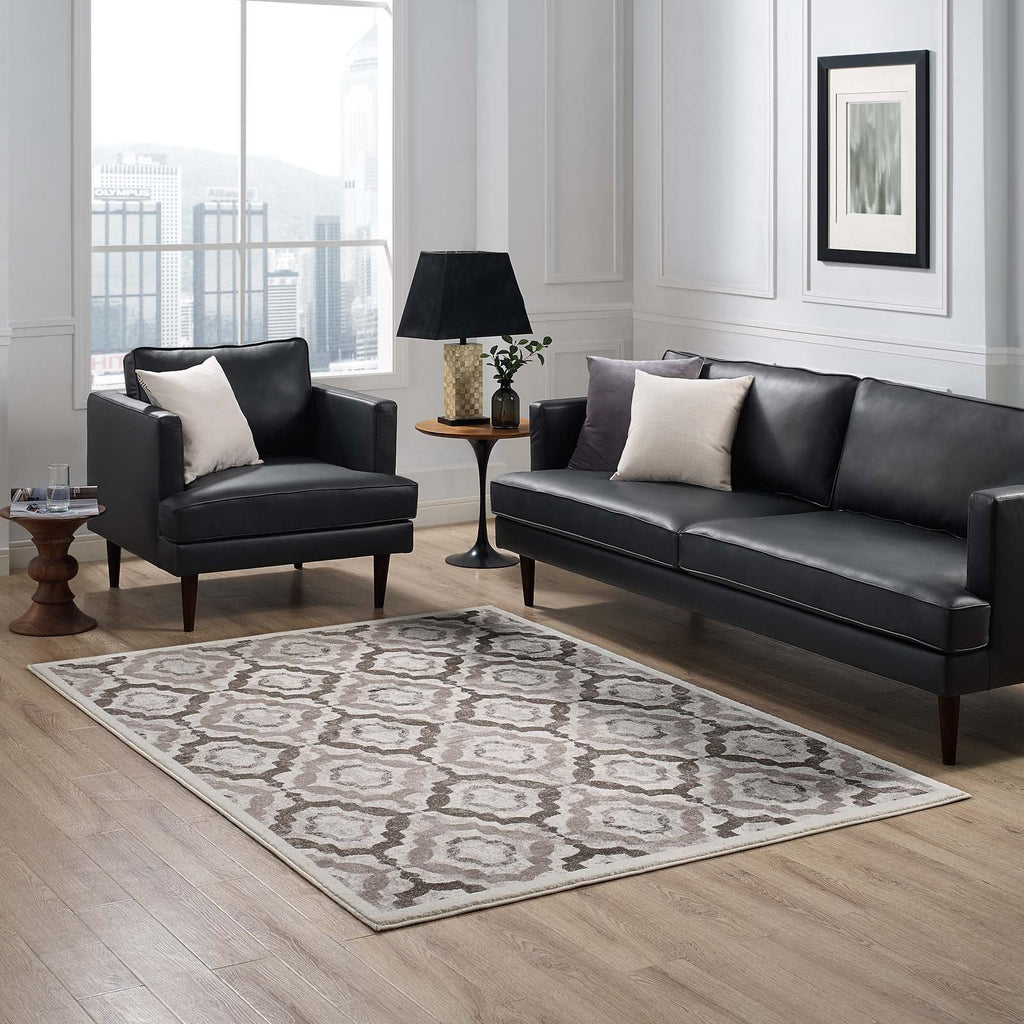 Kalinda Rustic Vintage Moroccan Trellis 5x8 Area Rug by Modway