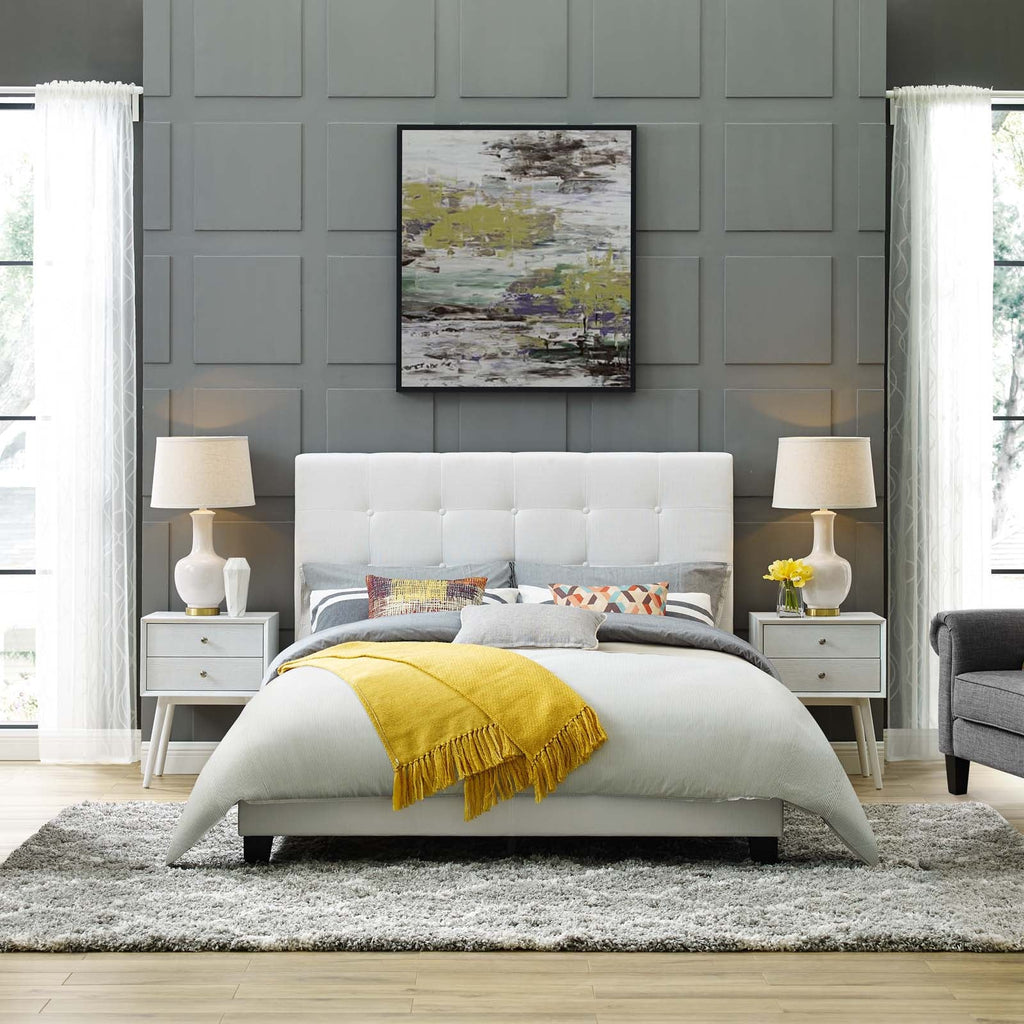 Melanie Tufted Button Upholstered Fabric Queen Platform Bed by Modway