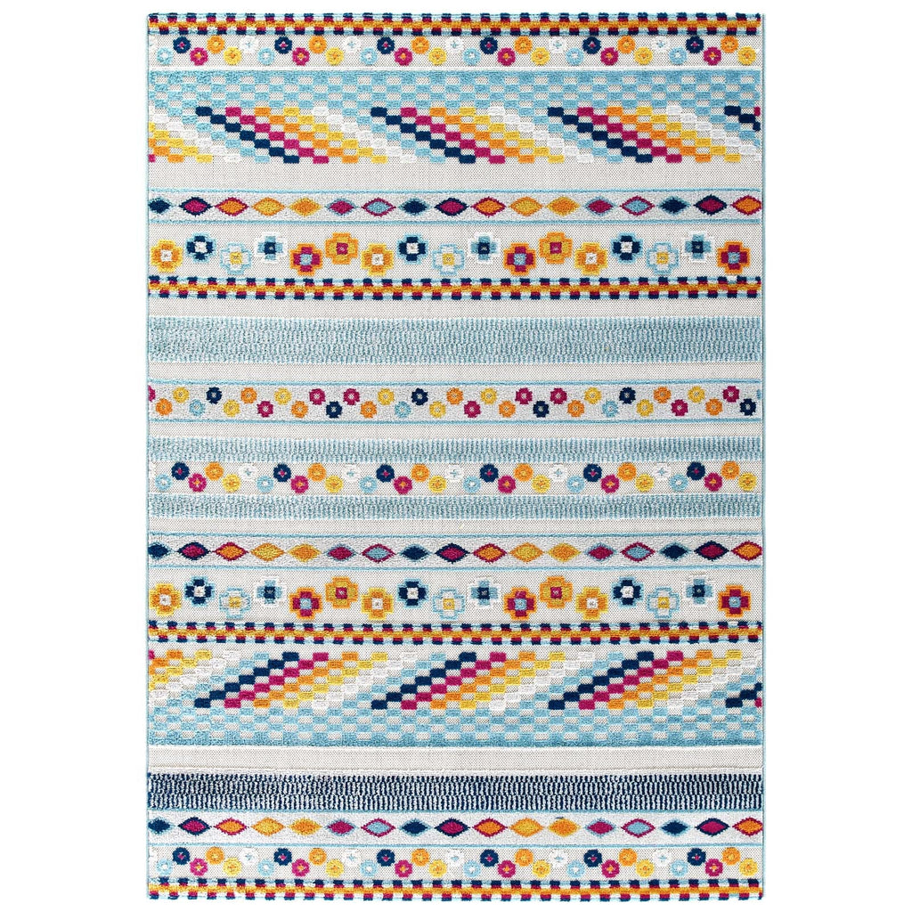Reflect Cadhla Vintage Abstract Geometric Lattice 5x8 Indoor and Outdoor Area Rug by Modway
