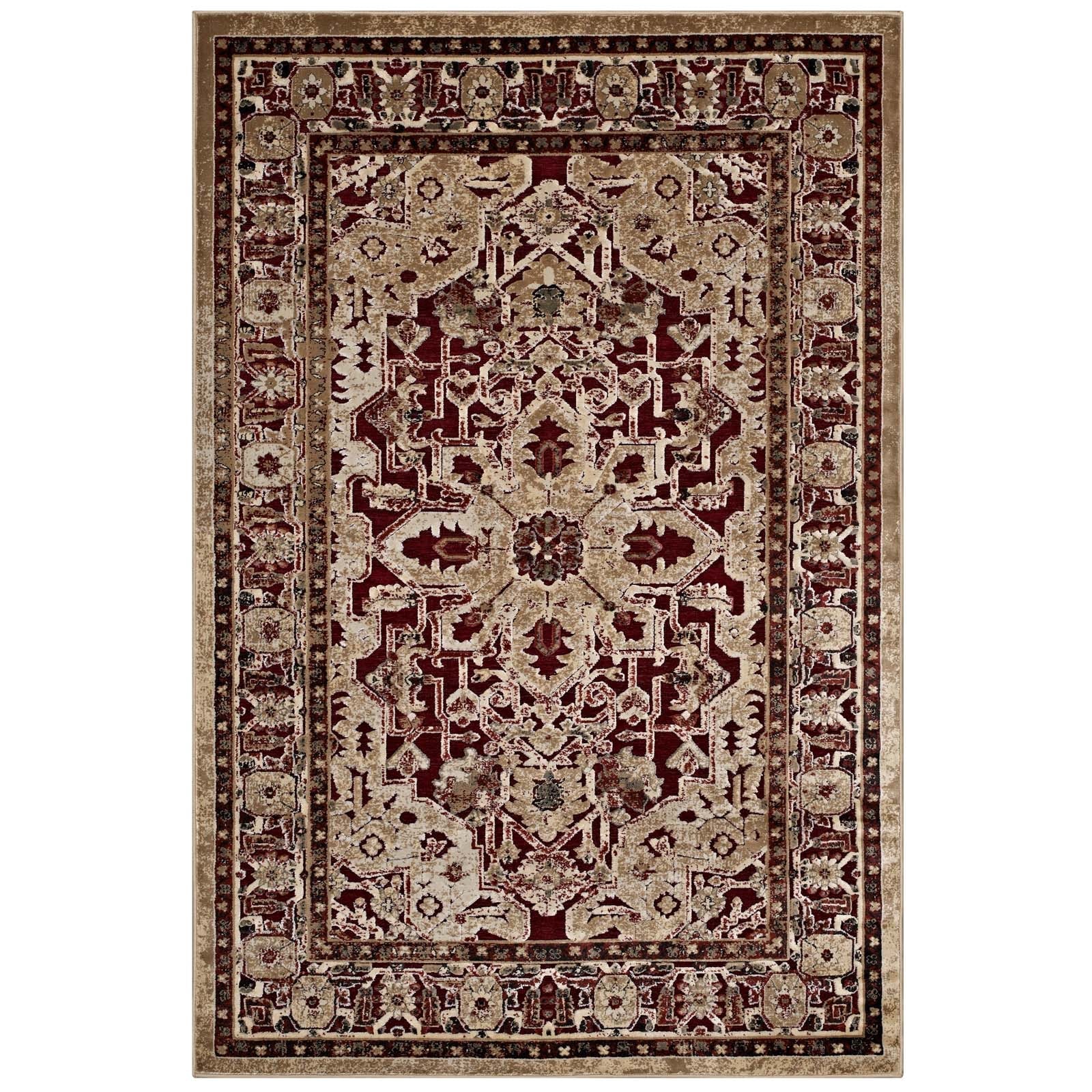 Grania Ornate Vintage Floral Turkish 5x8 Area Rug by Modway