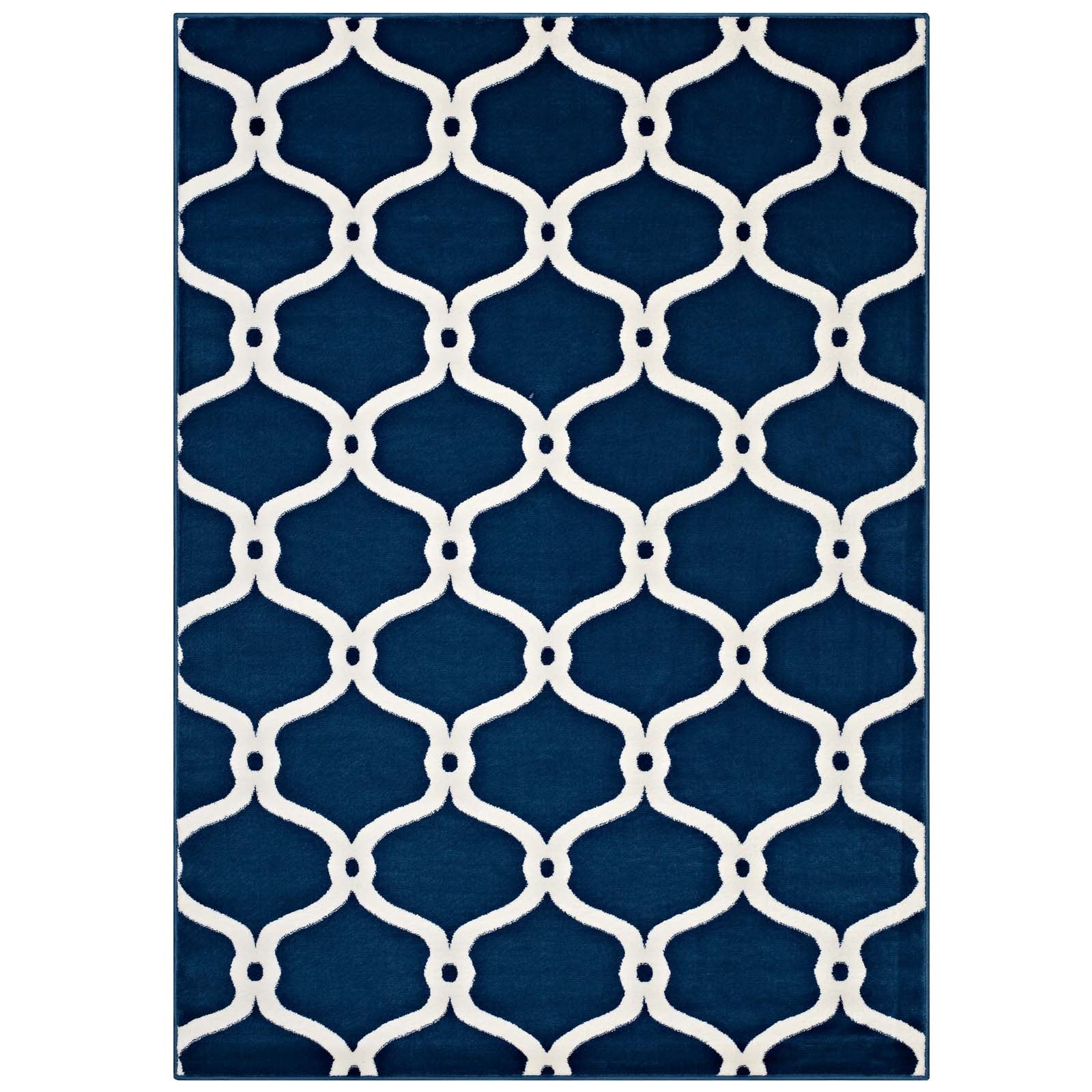 Beltara Chain Link Transitional Trellis 8x10 Area Rug by Modway