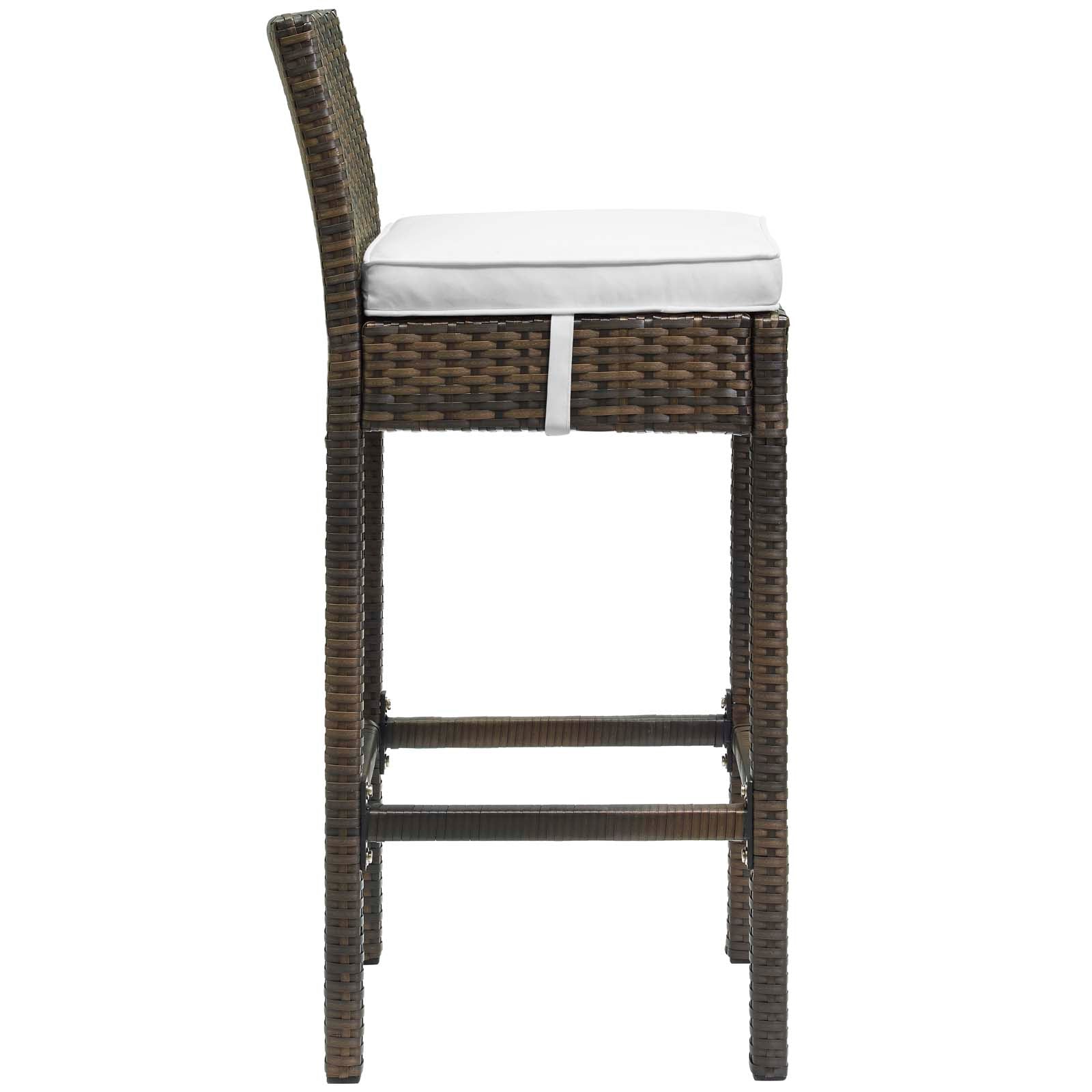 Conduit Outdoor Patio Wicker Rattan Bar Stool Set of 2 by Modway