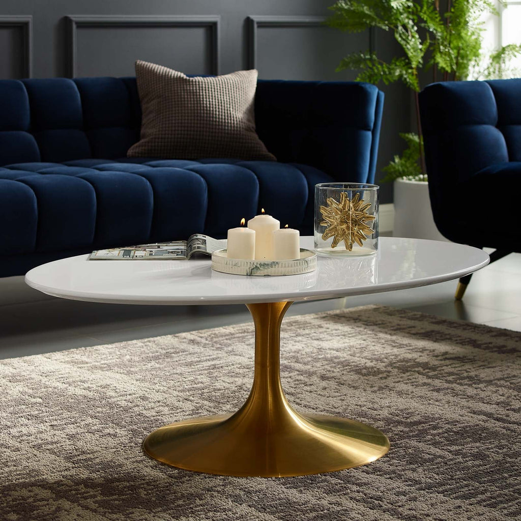 Lippa 42" Oval Wood Coffee Table by Modway