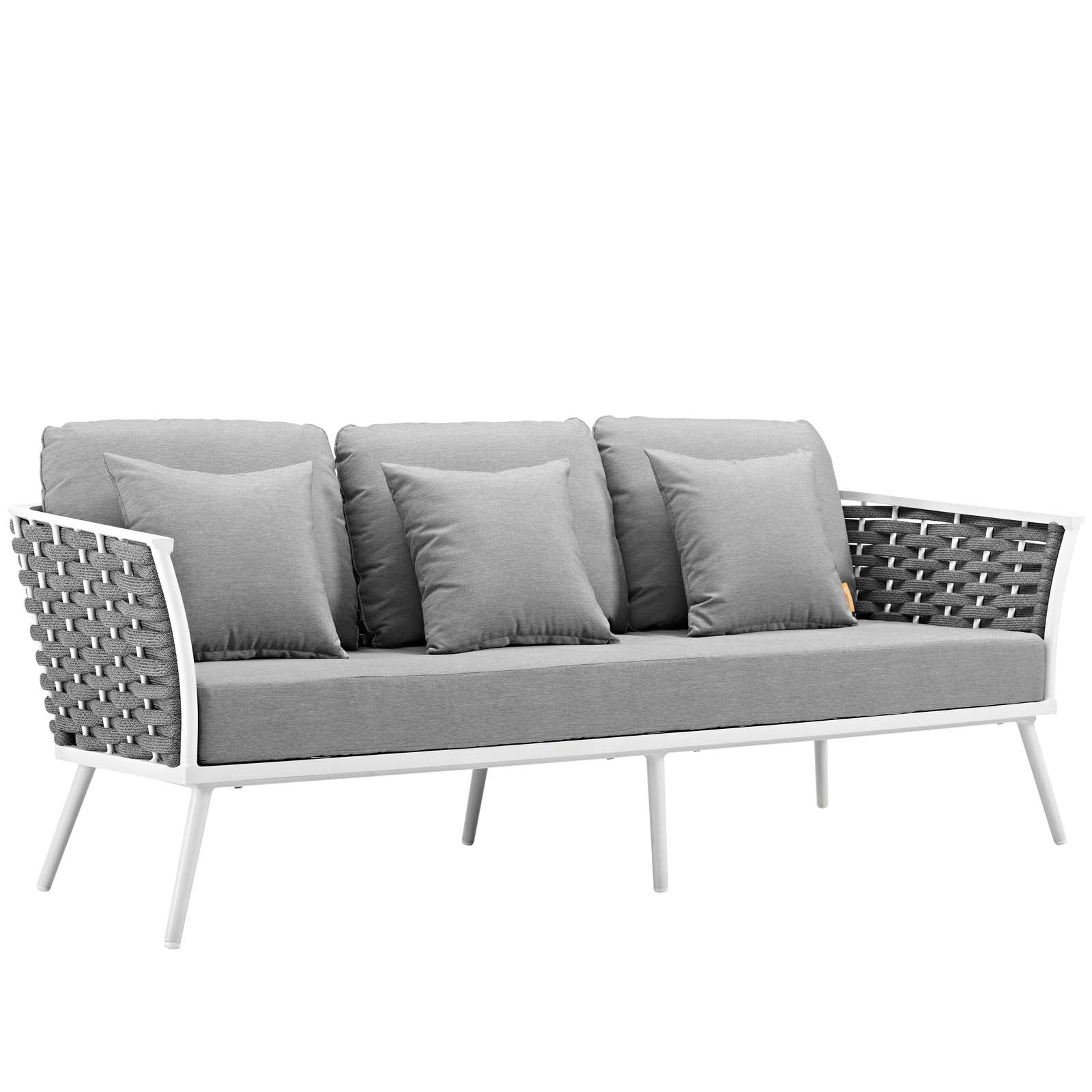 Stance 6 Piece Outdoor Patio Aluminum Sectional Sofa Set by Modway