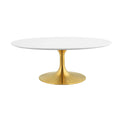 Lippa 42" Oval Wood Coffee Table by Modway