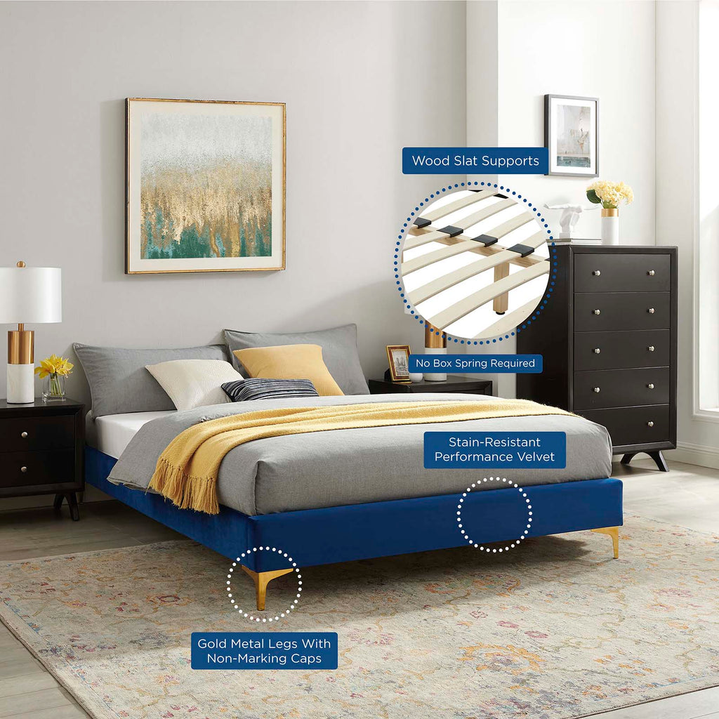 Sutton Performance Velvet Full Bed Frame by Modway