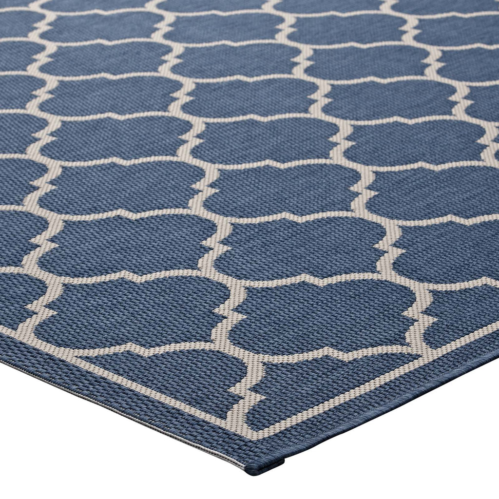 Avena Moroccan Quatrefoil Trellis Indoor and Outdoor 5x8 Area Rug by Modway