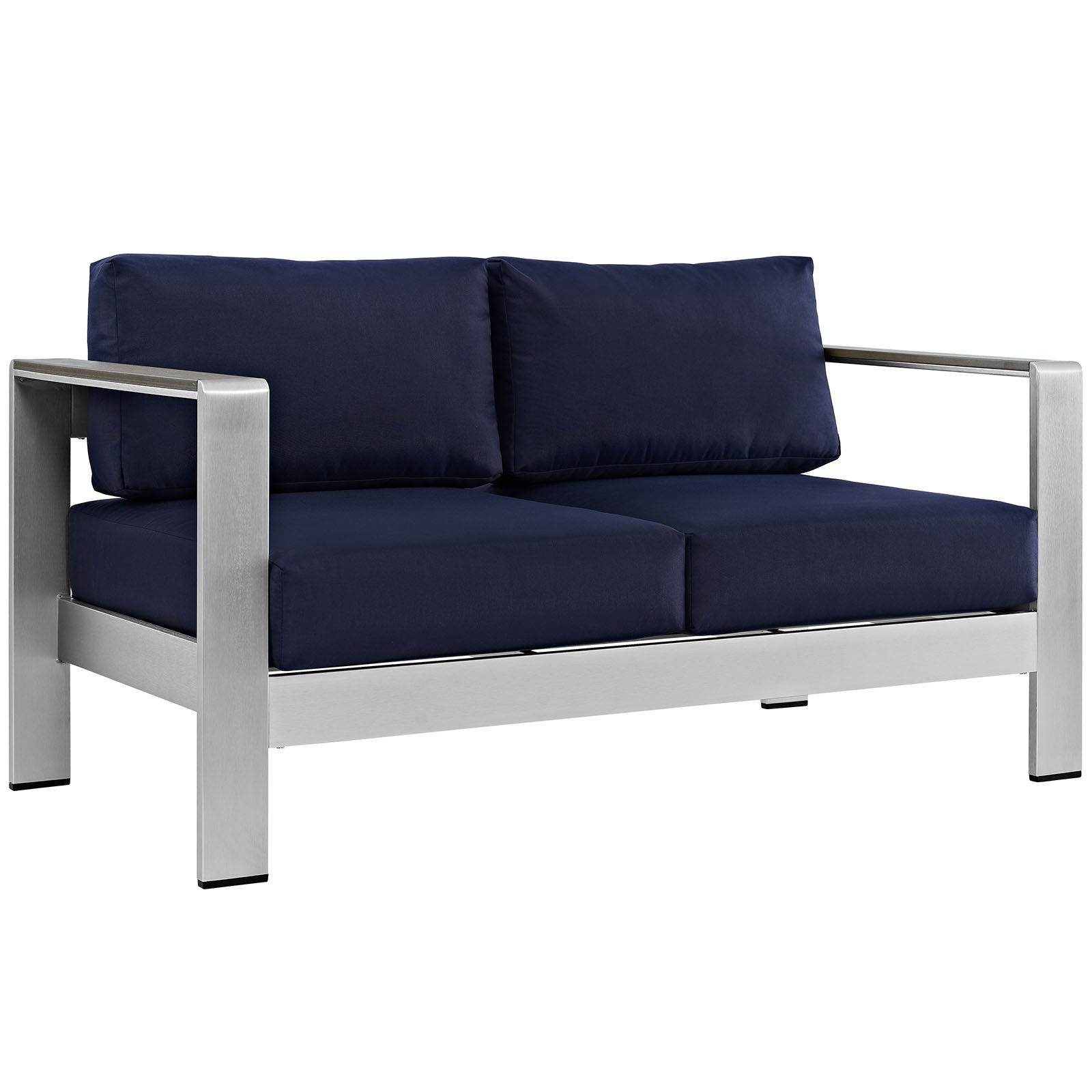 Shore 4 Piece Outdoor Patio Aluminum Sectional Sofa Set by Modway