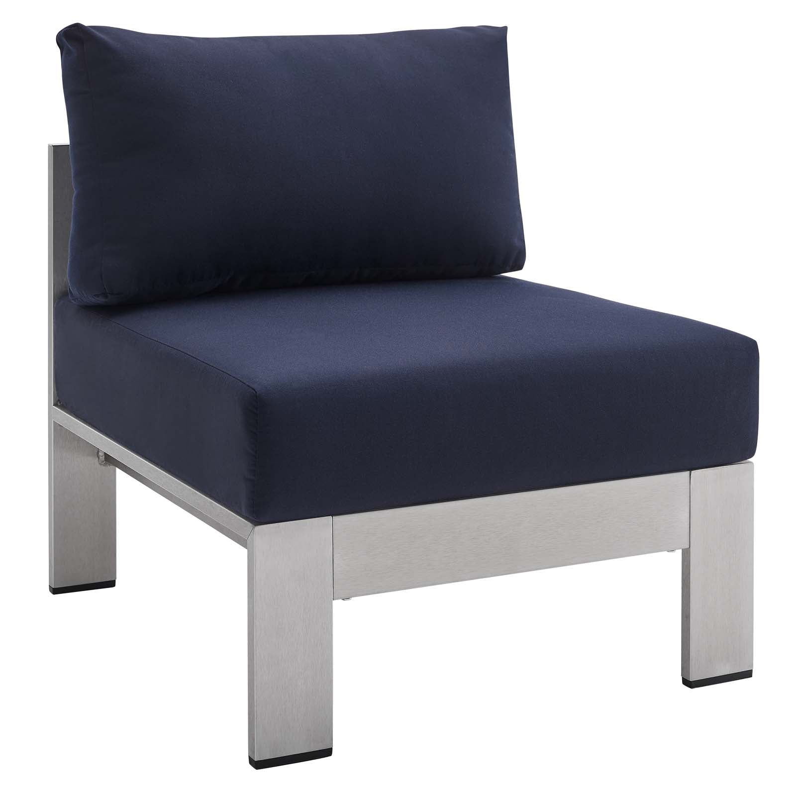 Shore 9 Piece Sunbrella¨ Fabric Outdoor Patio Aluminum Sectional Sofa Set by Modway