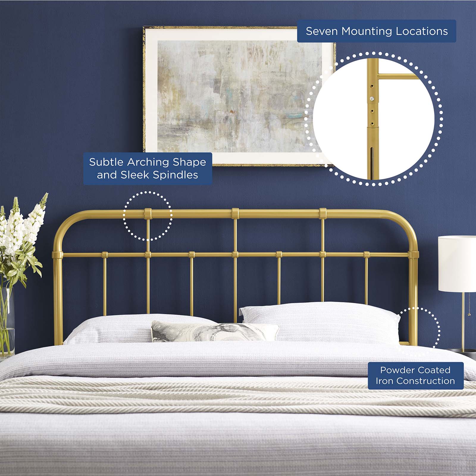 Alessia Metal Full Headboard by Modway