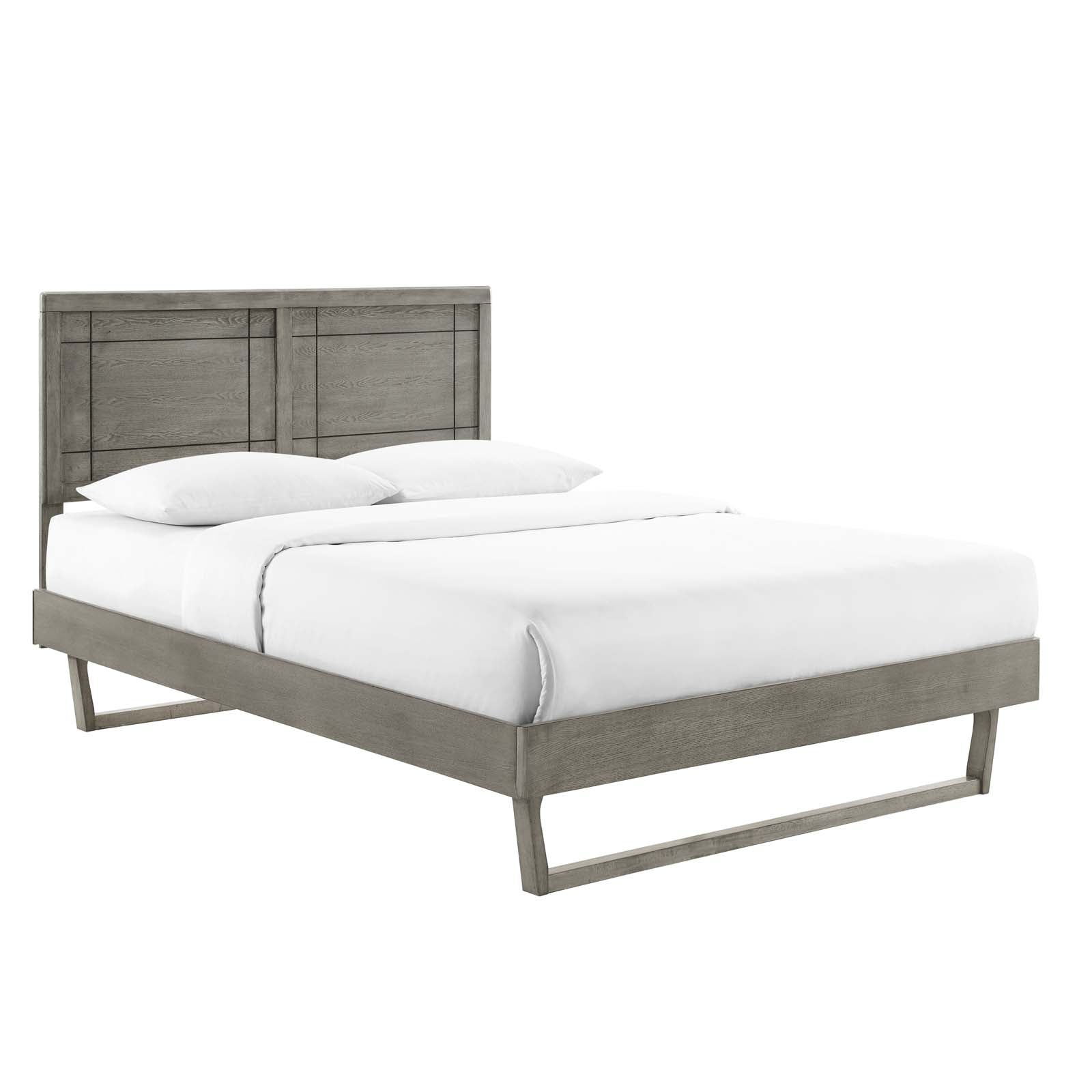 Marlee Wood Full Platform Bed With Angular Frame by Modway