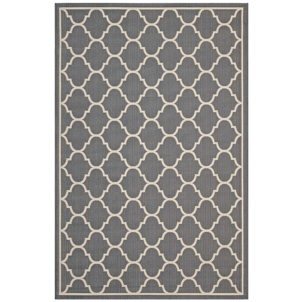 Avena Moroccan Quatrefoil Trellis Indoor and Outdoor 5x8 Area Rug by Modway