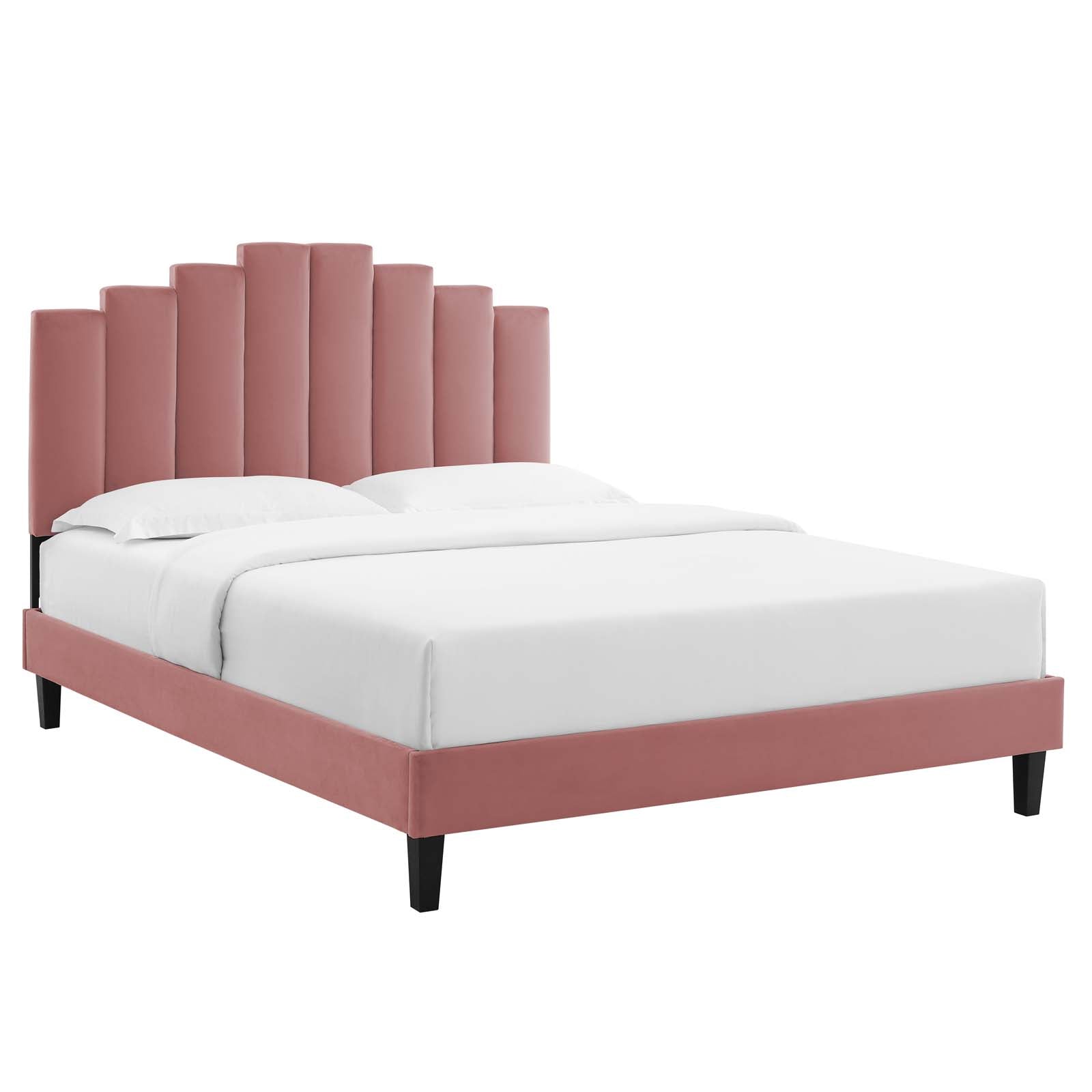 Elise Performance Velvet King Platform Bed by Modway