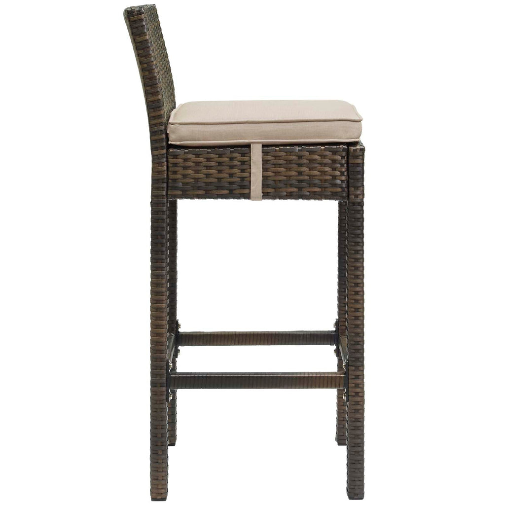 Conduit Outdoor Patio Wicker Rattan Bar Stool Set of 2 by Modway