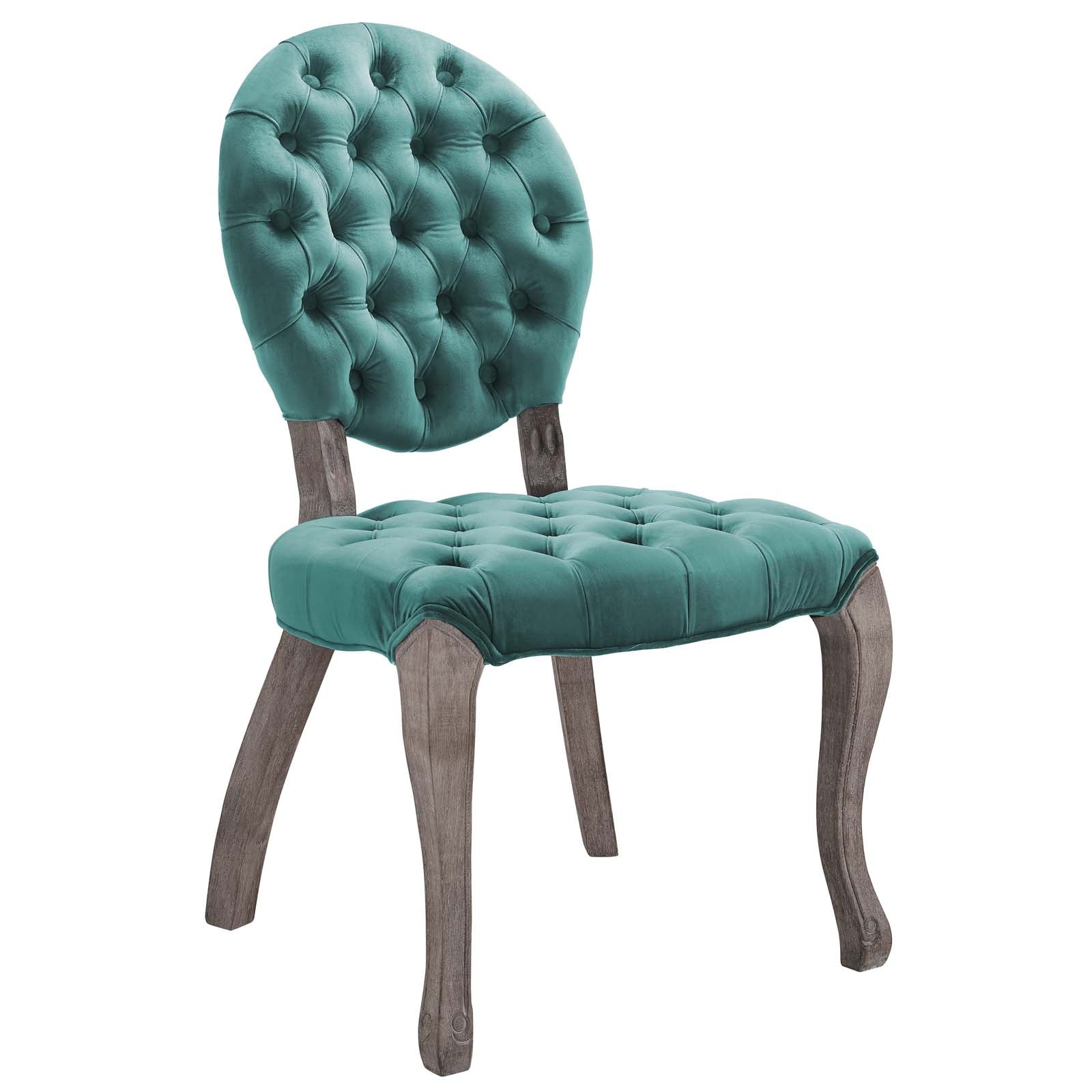 Exhibit French Vintage Dining Performance Velvet Side Chair by Modway