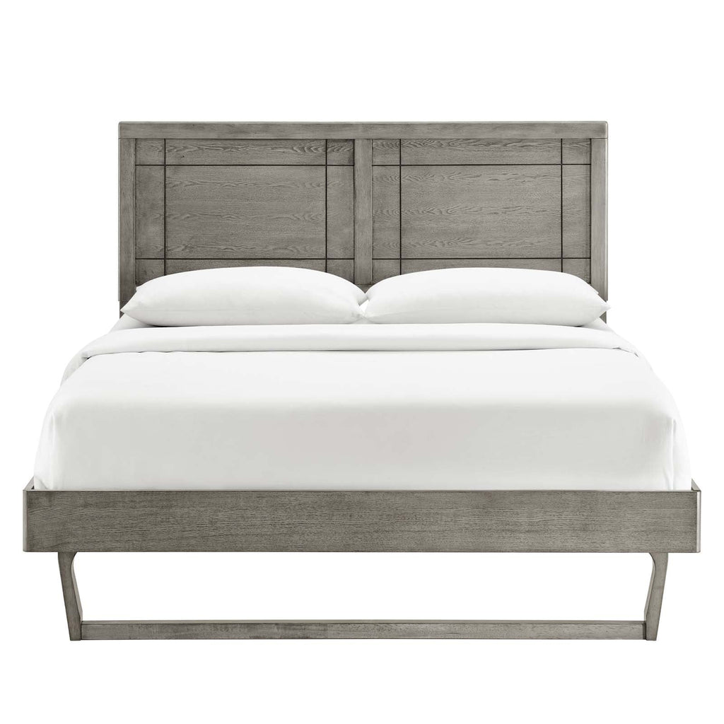 Marlee Wood King Platform Bed With Angular Frame by Modway