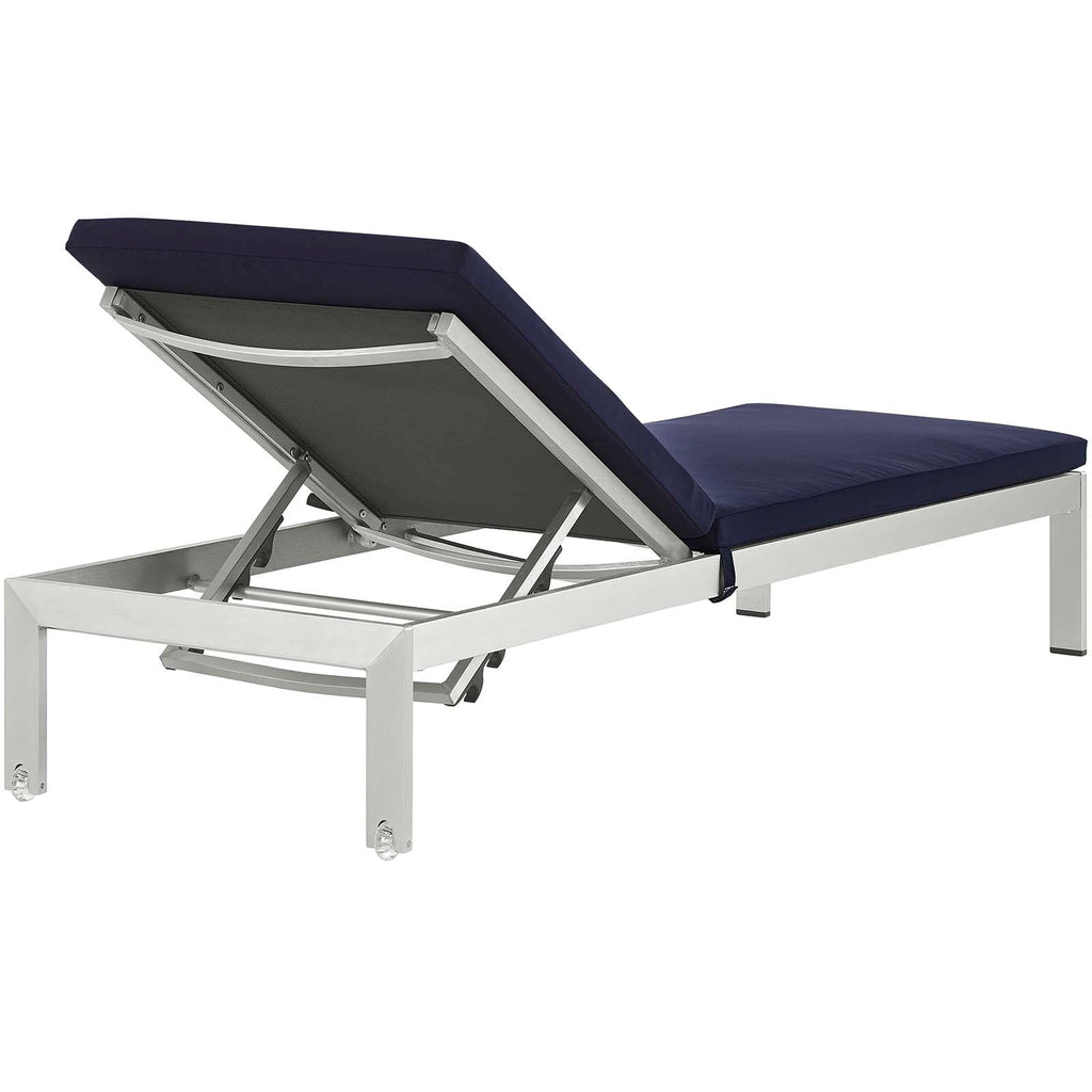 Shore 3 Piece Outdoor Patio Aluminum Chaise with Cushions by Modway