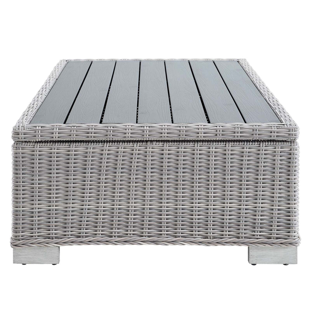 Conway 45" Outdoor Patio Wicker Rattan Coffee Table by Modway