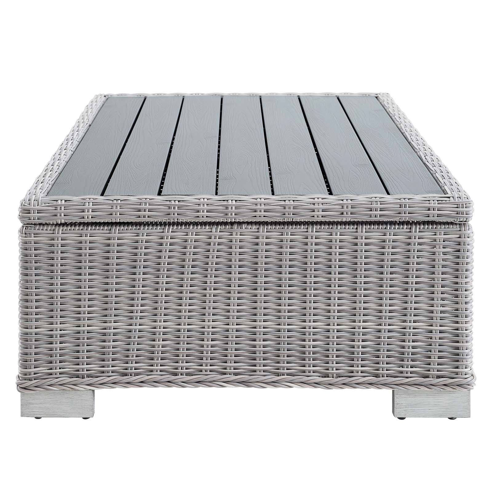 Conway 45" Outdoor Patio Wicker Rattan Coffee Table by Modway