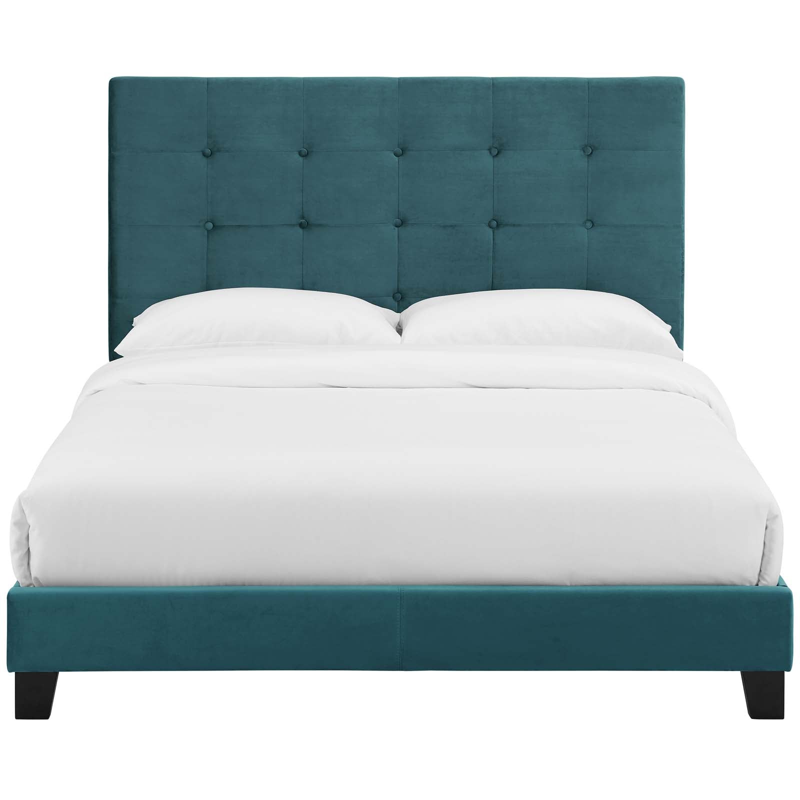 Melanie Tufted Button Upholstered Performance Velvet Queen Platform Bed by Modway