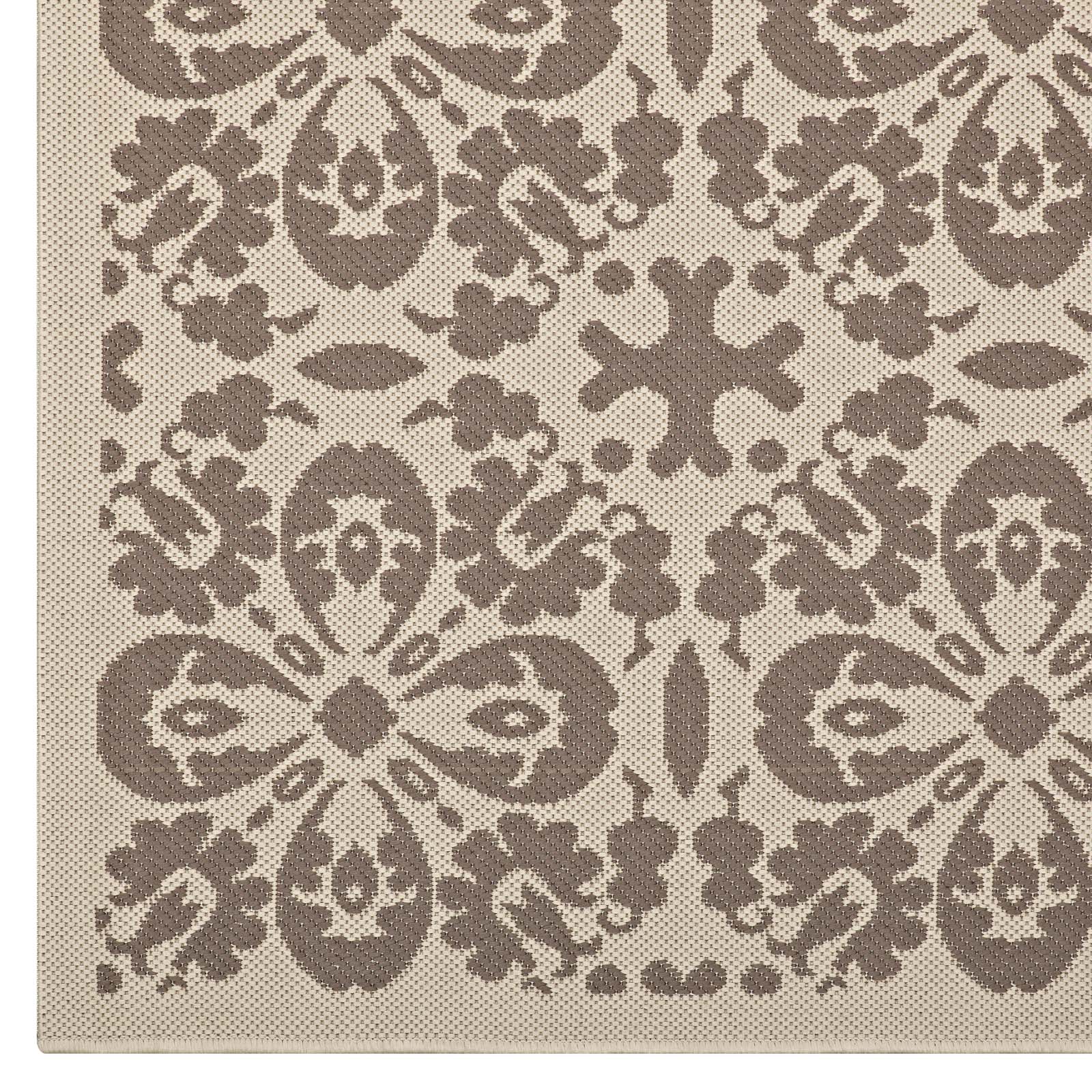 Ariana Vintage Floral Trellis Indoor and Outdoor 5x8 Area Rug by Modway