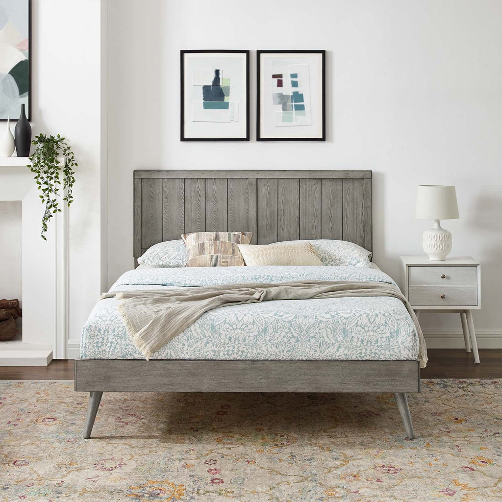 Alana Wood Full Platform Bed With Splayed Legs by Modway