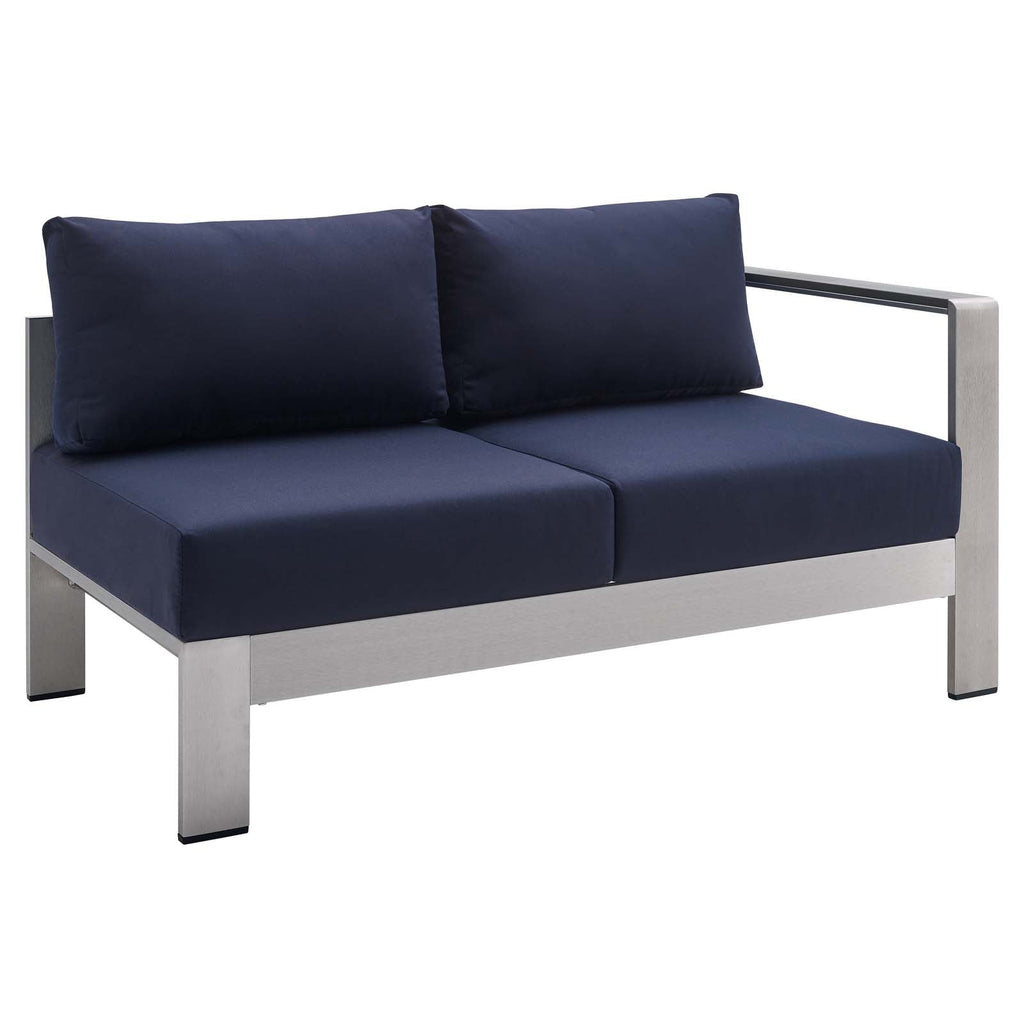 Shore 8 Piece Sunbrella¨ Fabric Outdoor Patio Aluminum Sectional Sofa Set by Modway