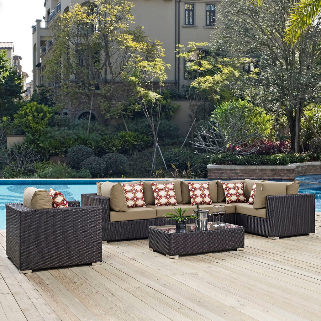 Convene 7 Piece Outdoor Patio Sectional Set by Modway