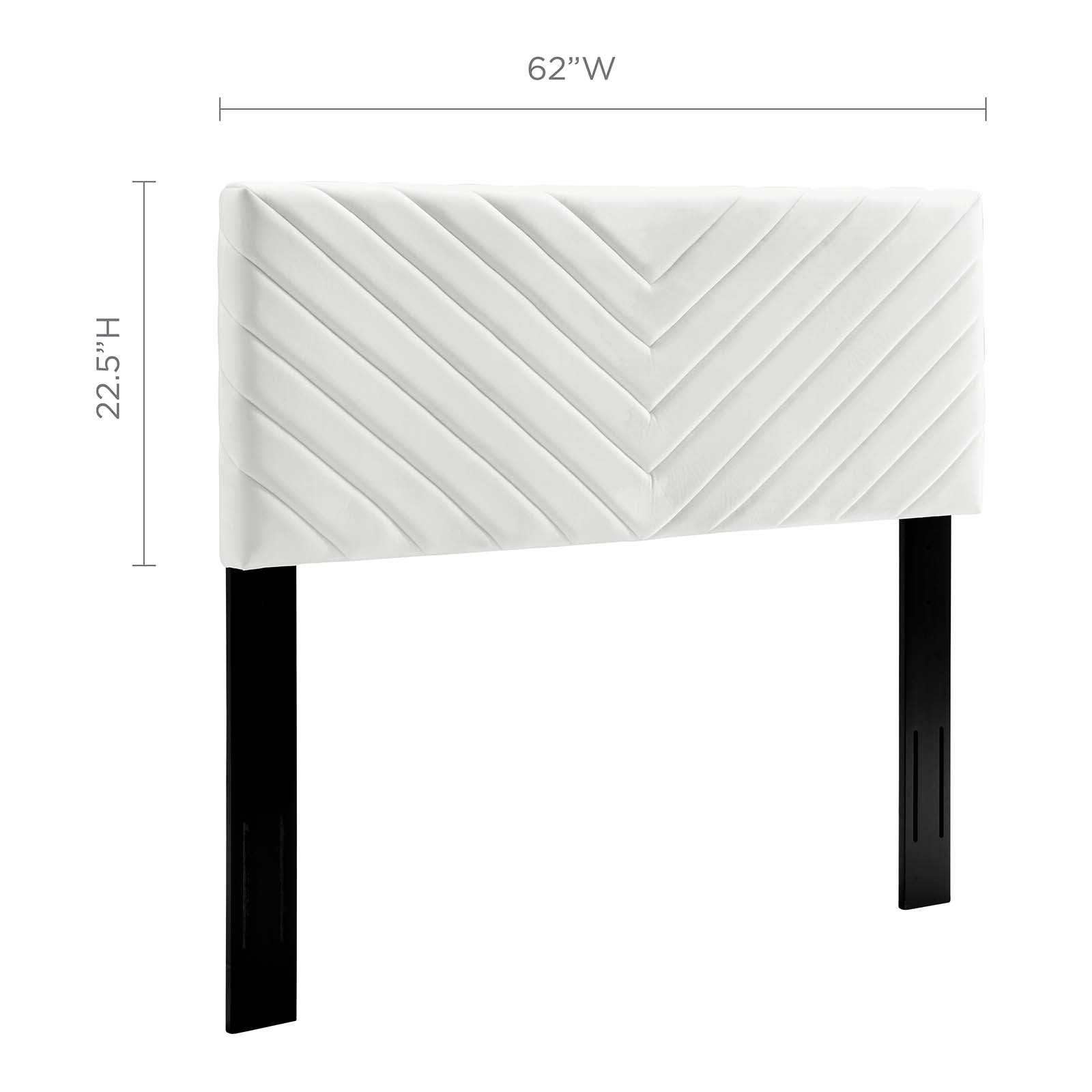 Alyson Angular Channel Tufted Performance Velvet Full / Queen Headboard by Modway