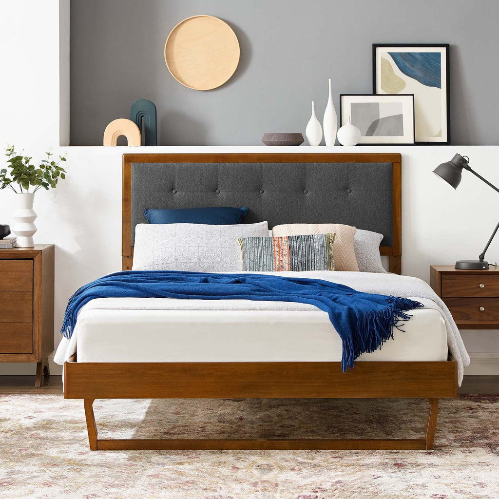 Willow Wood King Platform Bed With Angular Frame by Modway