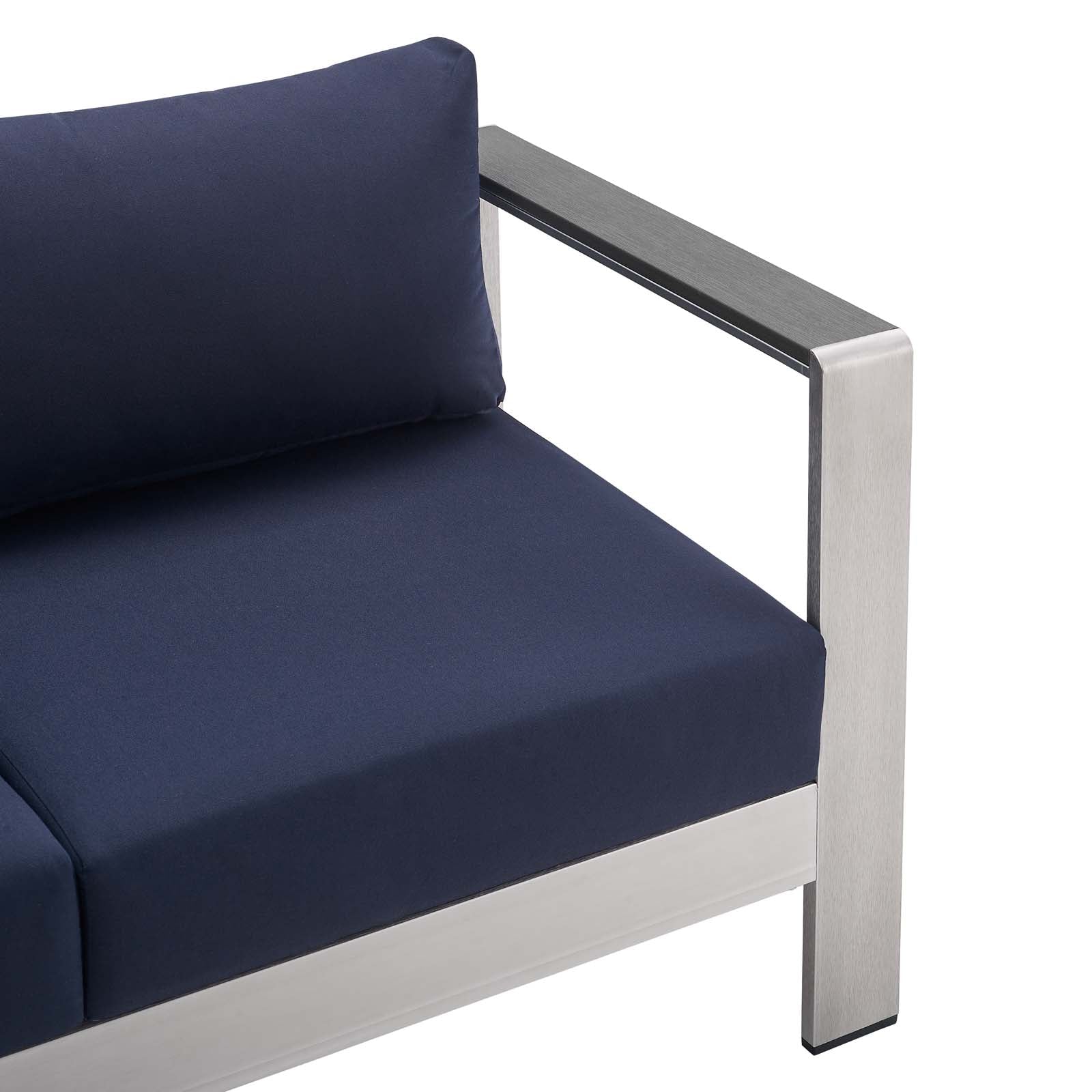 Shore 3 Piece Sunbrella¨ Fabric Outdoor Patio Aluminum Set by Modway