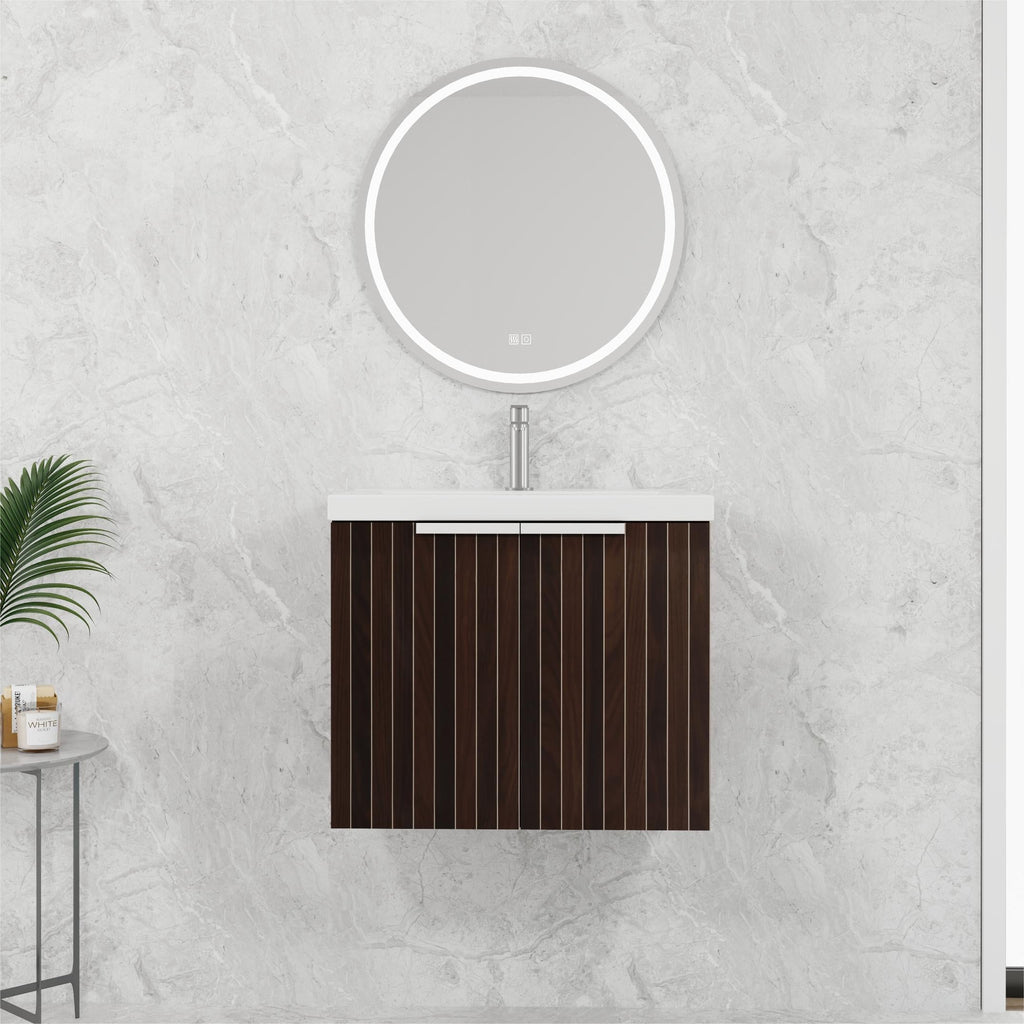 24 Inch Bathroom Cabinet With Resin Sink