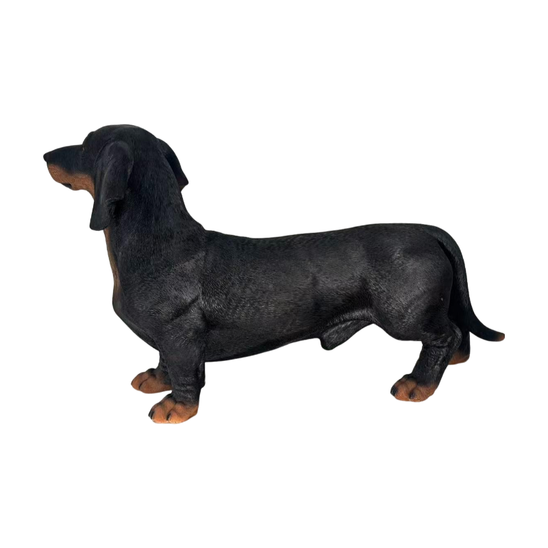 26" Black And Tan Dachshund Statue