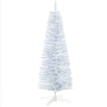HOMCOM 5' Snow Flocked Artificial Pencil Christmas Tree