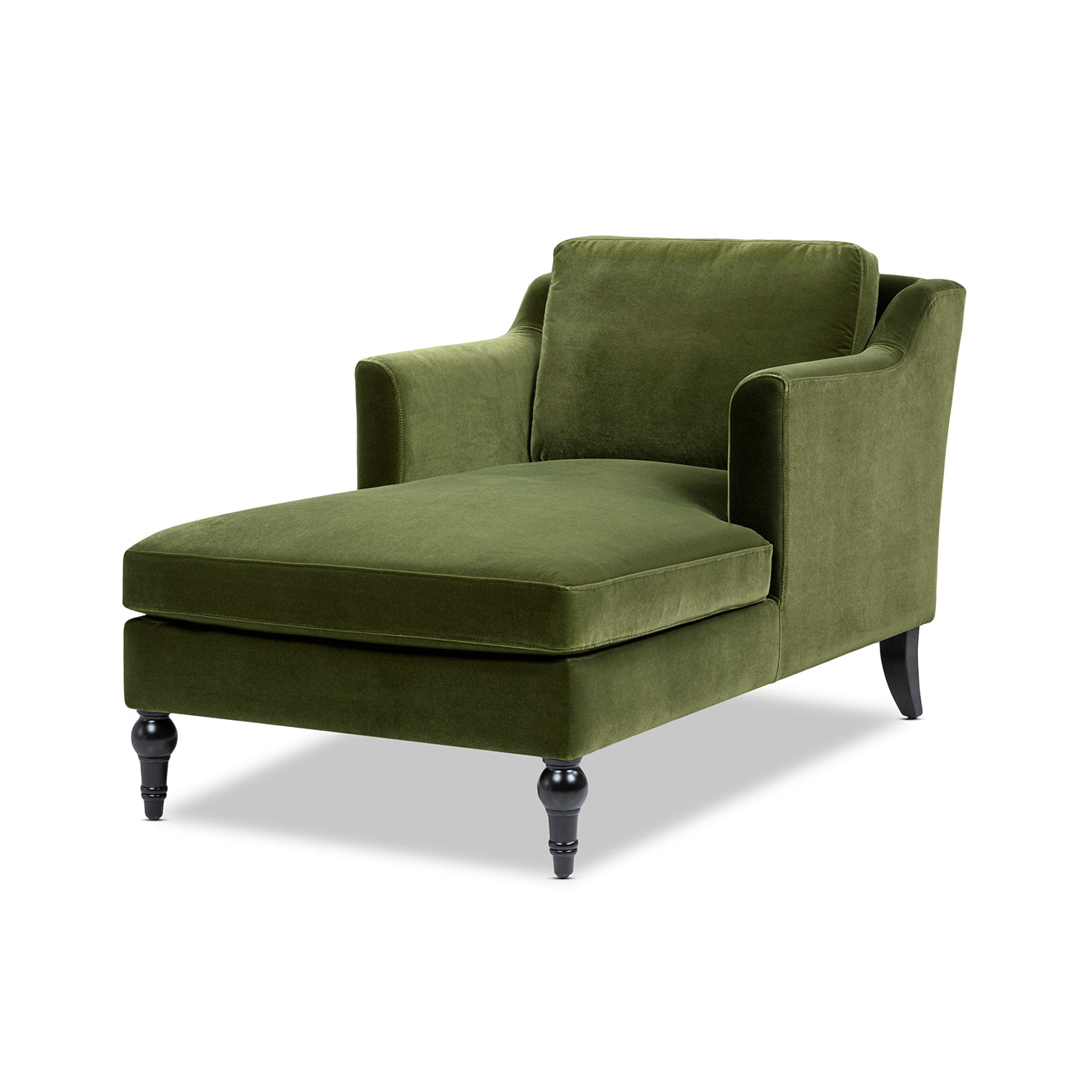 Josephine 60" Upholstered Chaise Lounge in Olive