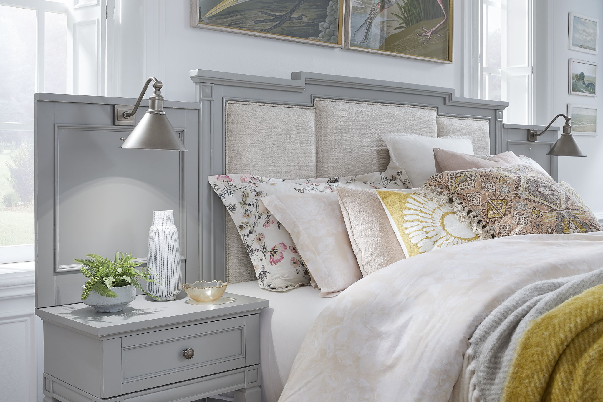 Glenbrook - Complete Wall Bed With Upholstered Headboar