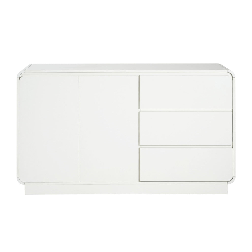 Sideboard, Wide Storage With 2 Doors And 3 Drawers