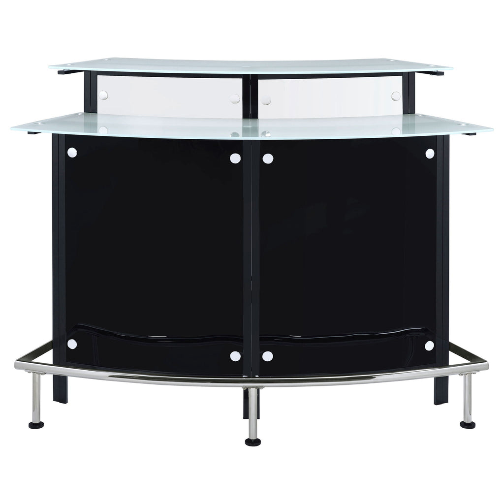 Keystone - Home Bar With Stemware & Wine Storage - Black
