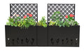 Metal Planter-Trellis Combo Set of 3