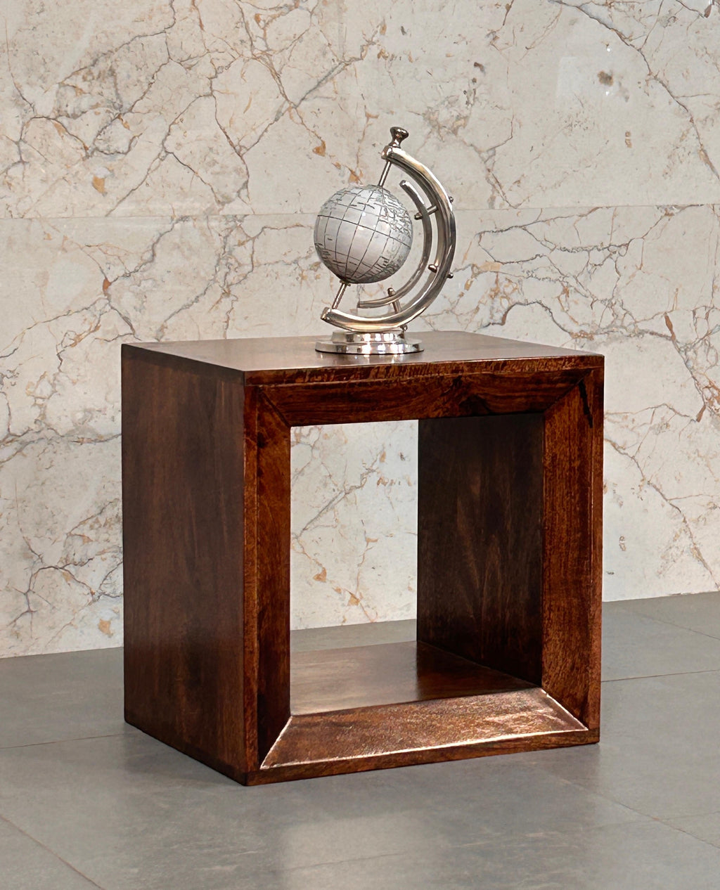 Solid Wood Solis California Side Table, Open Storage
