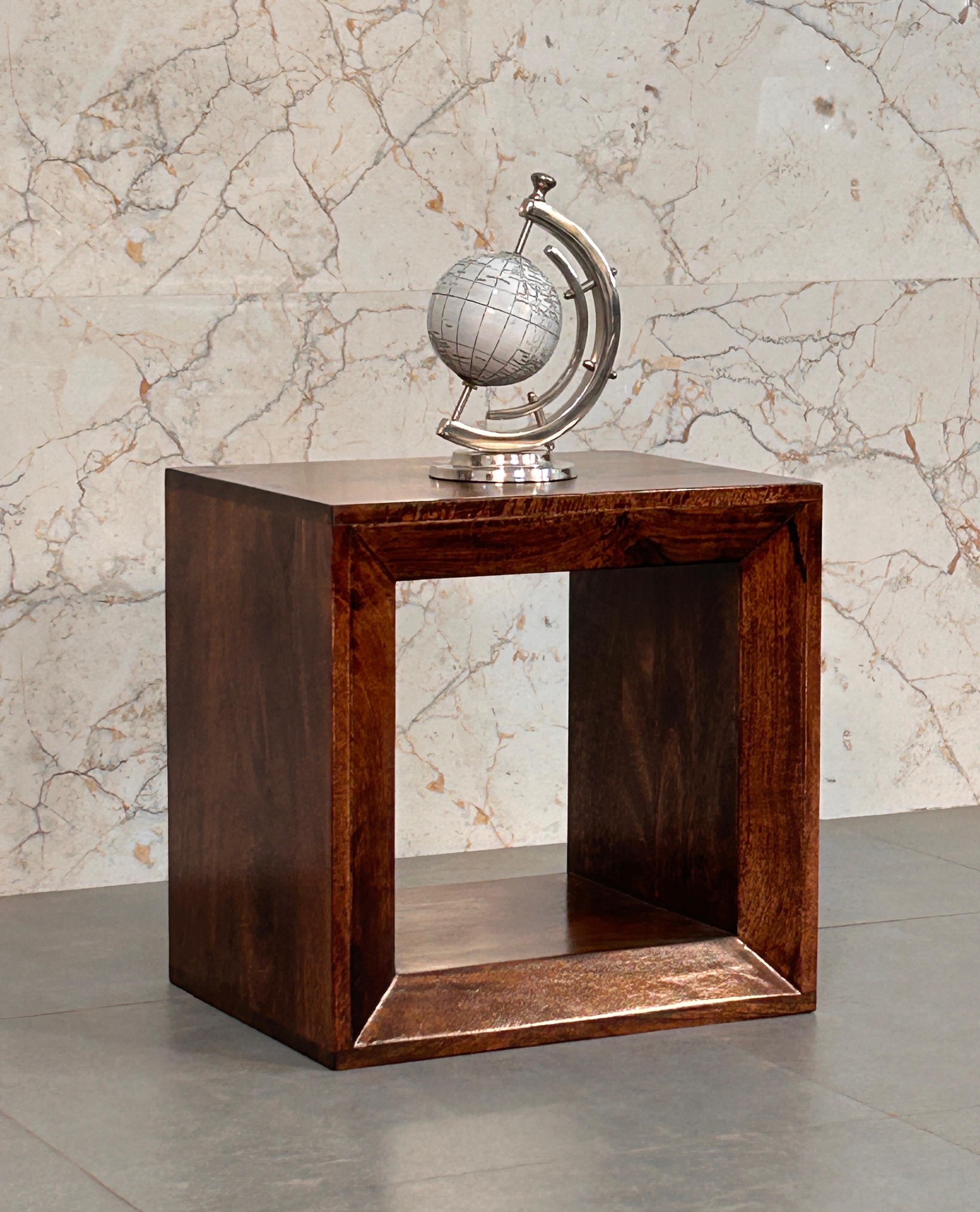 Solid Wood Solis California Side Table, Open Storage