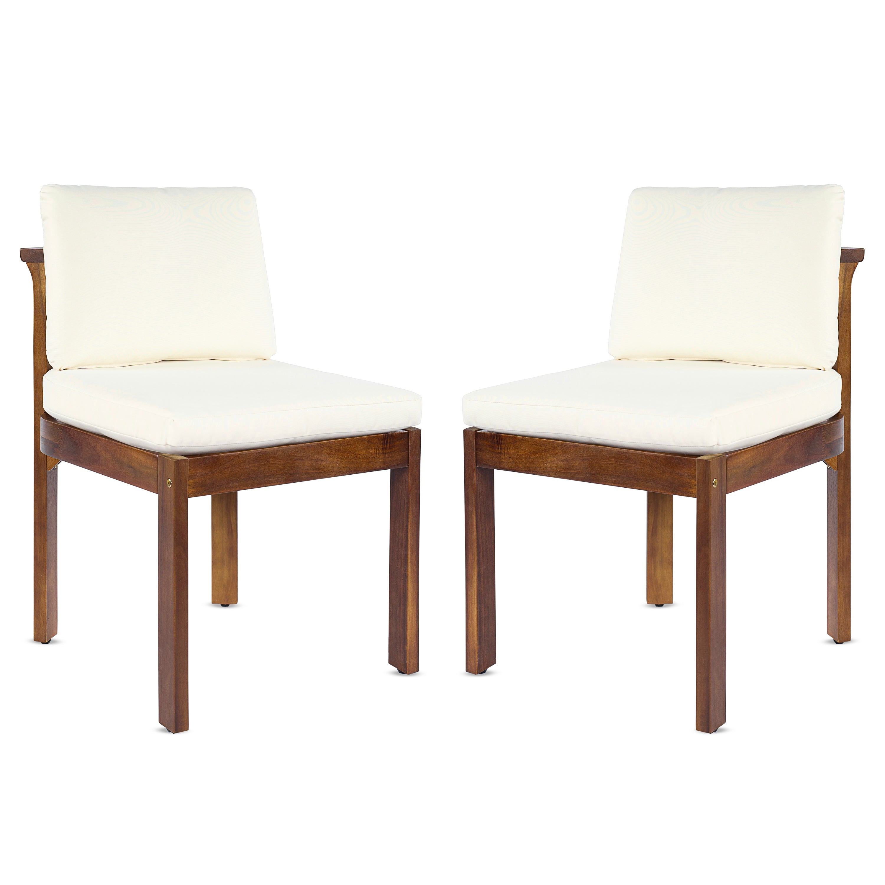 Acacia Wood Outdoor Dining Chair (Set of 2)