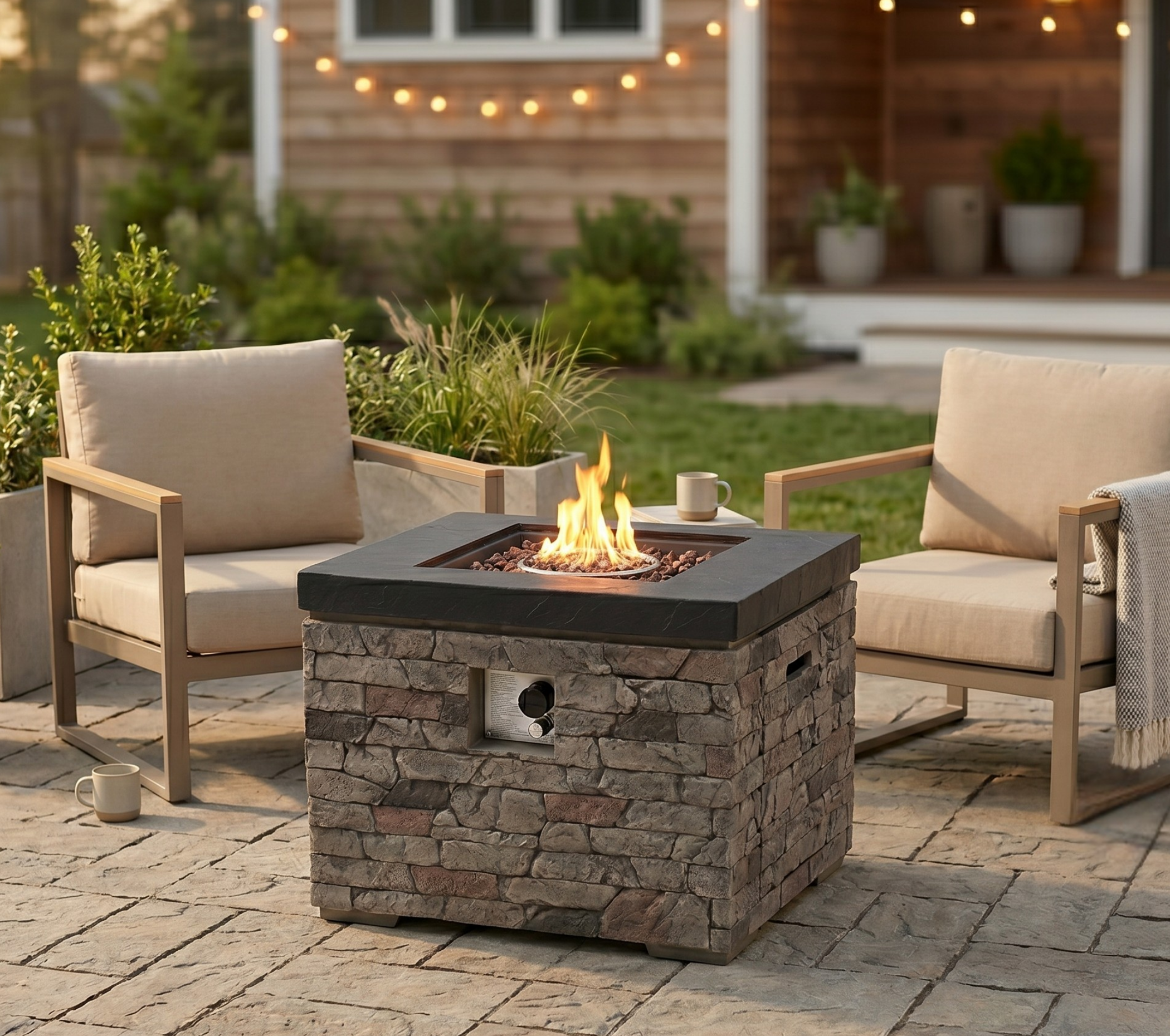 32-Inch Outdoor Fire Pit Table