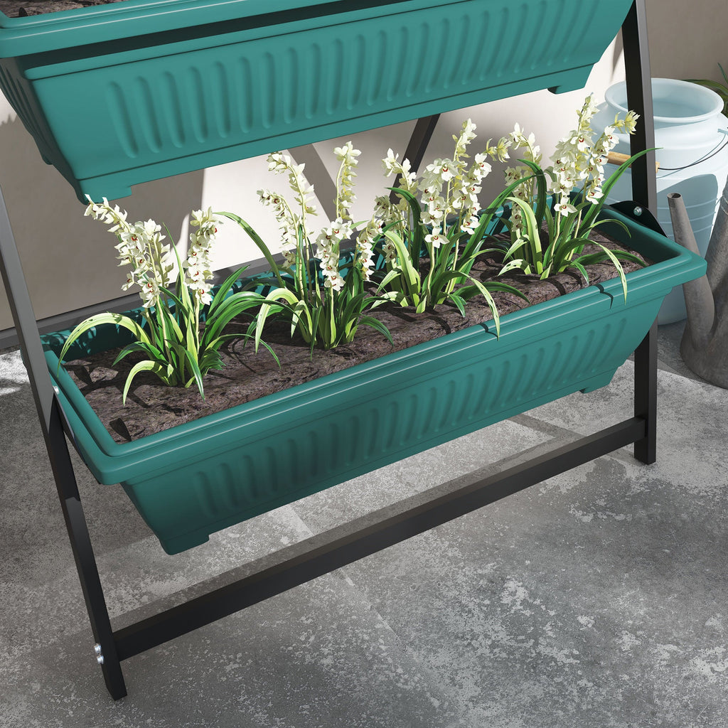 Outsunny 4 Tier Vertical Garden Planter Set