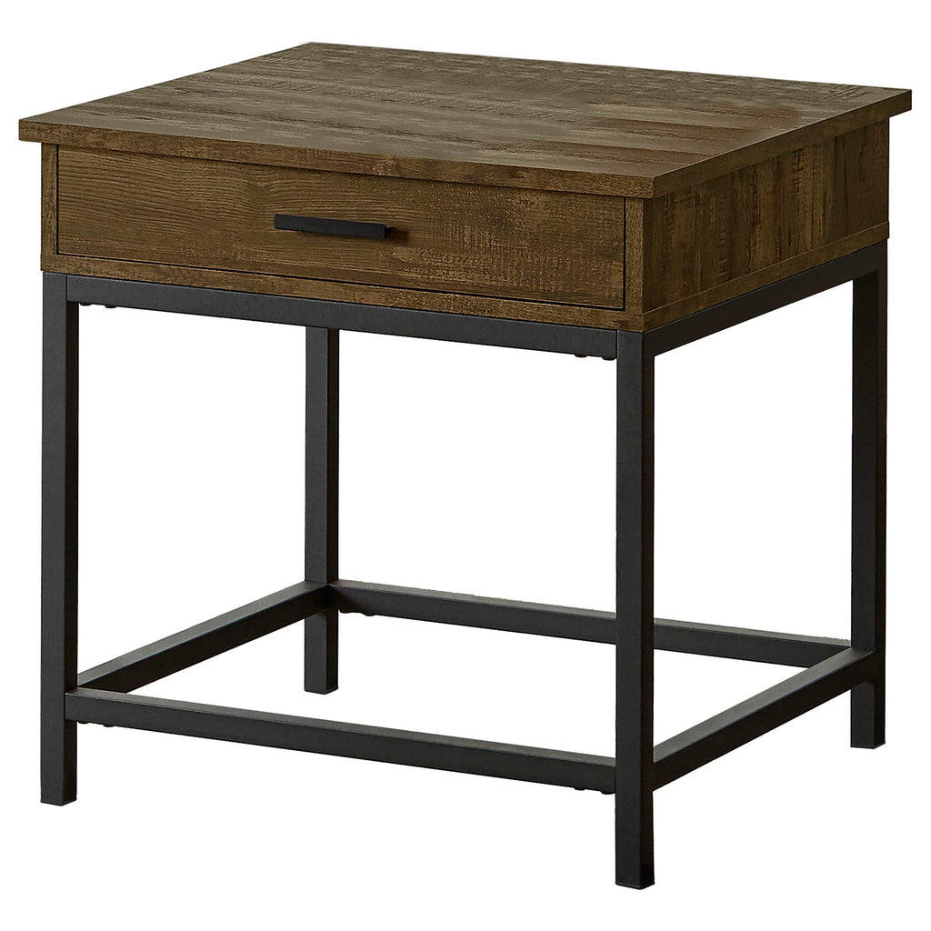 Walton - 2 Piece Coffee And End Table Set With Lift Top Design - Brown Oak