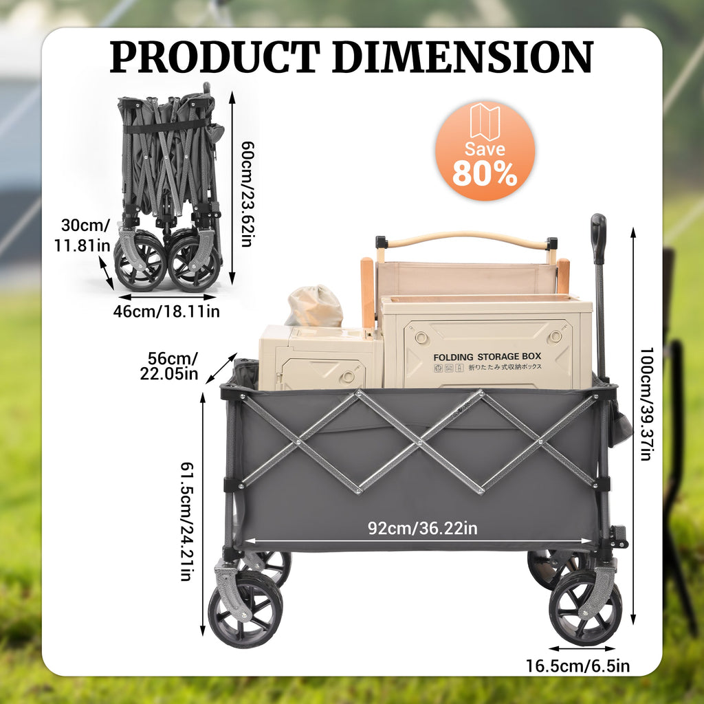 Portable 400L Collapsible Wagon