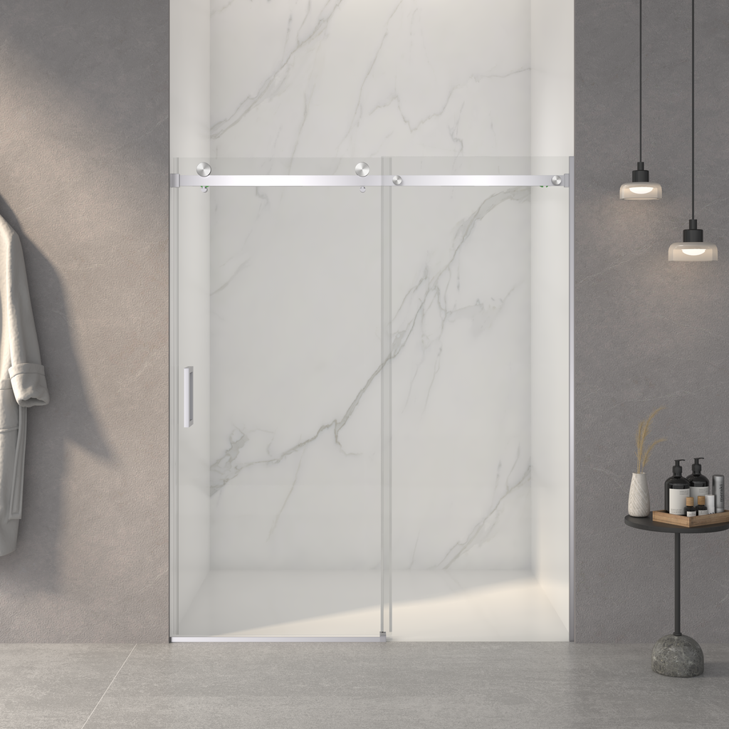Frameless Sliding Shower Door - 56-60"W x 72"H